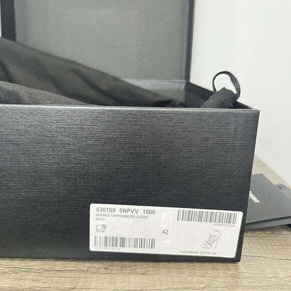 Saint Laurent Cassandra YSL Logo Sandals Black Size 42 Used - Picture 11 of 14